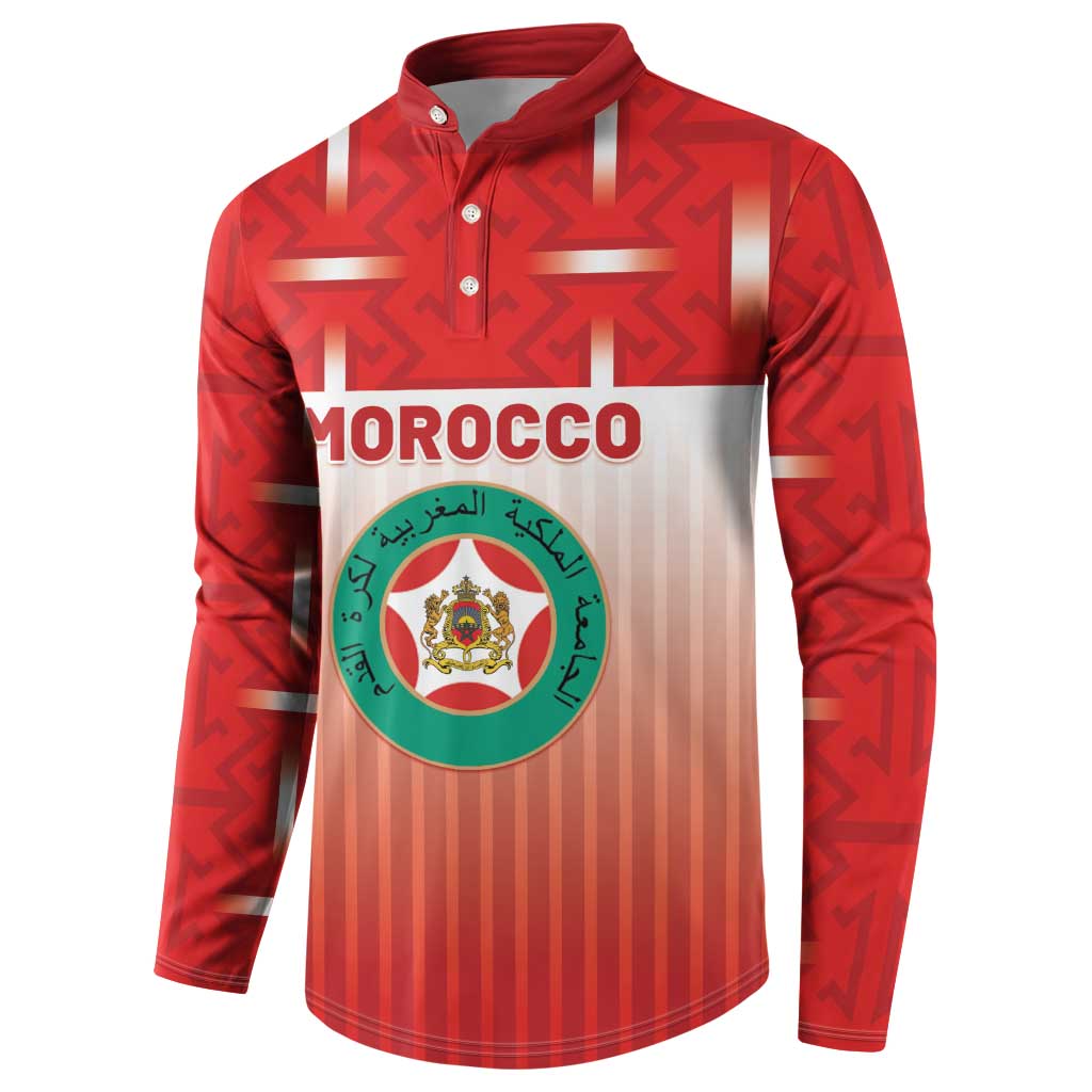 Custom Morocco Football Button Sweatshirt 1994 Retro Red Version