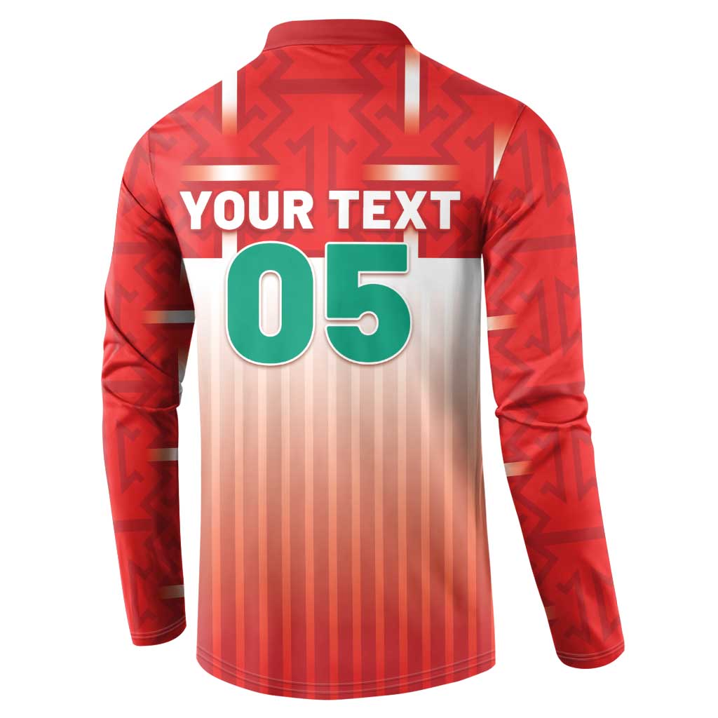 Custom Morocco Football Button Sweatshirt 1994 Retro Red Version