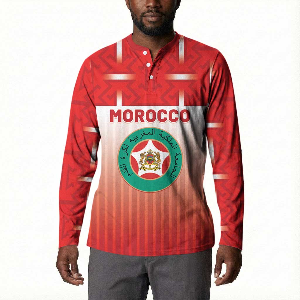 Custom Morocco Football Button Sweatshirt 1994 Retro Red Version