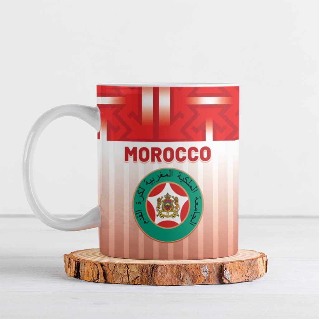 Custom Morocco Football Ceramic Mug 1994 Retro Red Version - African Pride