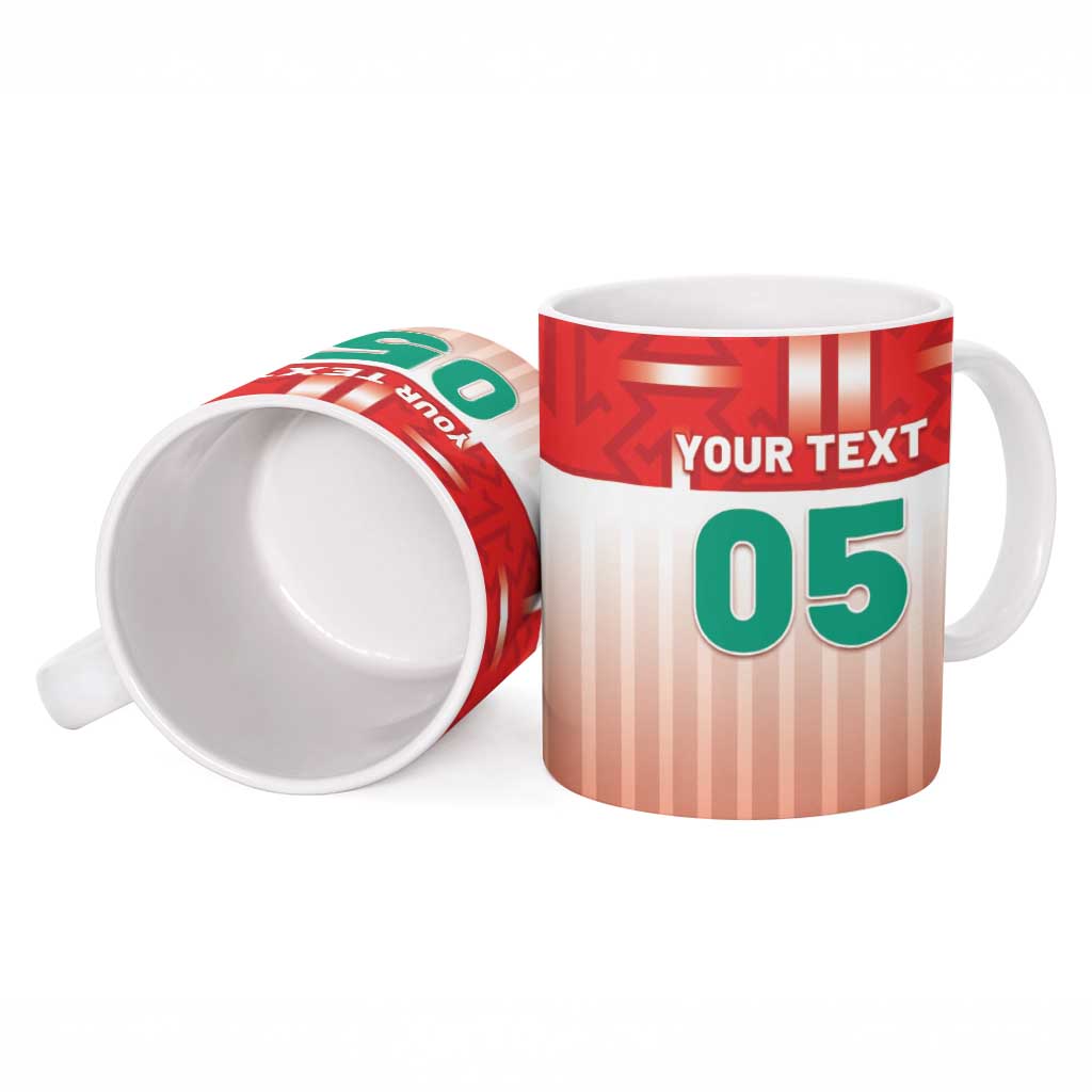 Custom Morocco Football Ceramic Mug 1994 Retro Red Version - African Pride