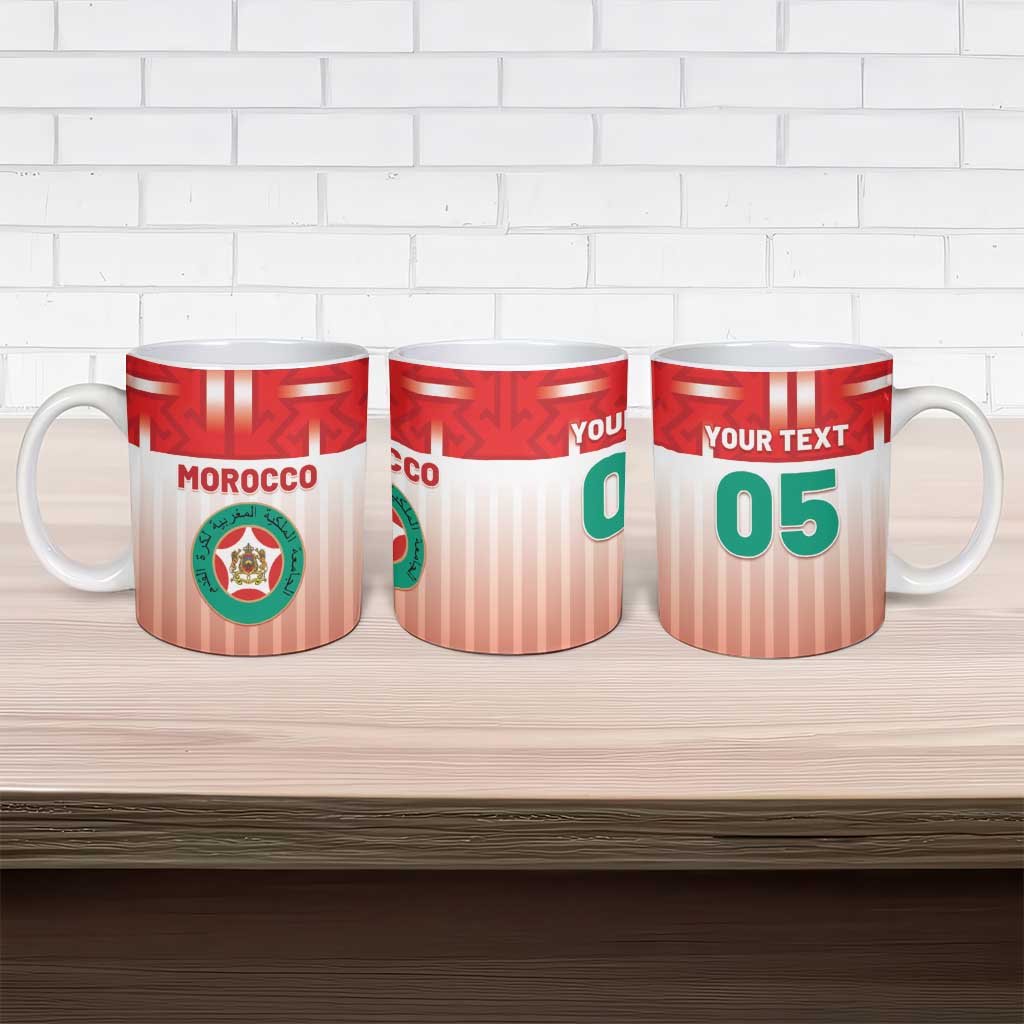 Custom Morocco Football Ceramic Mug 1994 Retro Red Version - African Pride