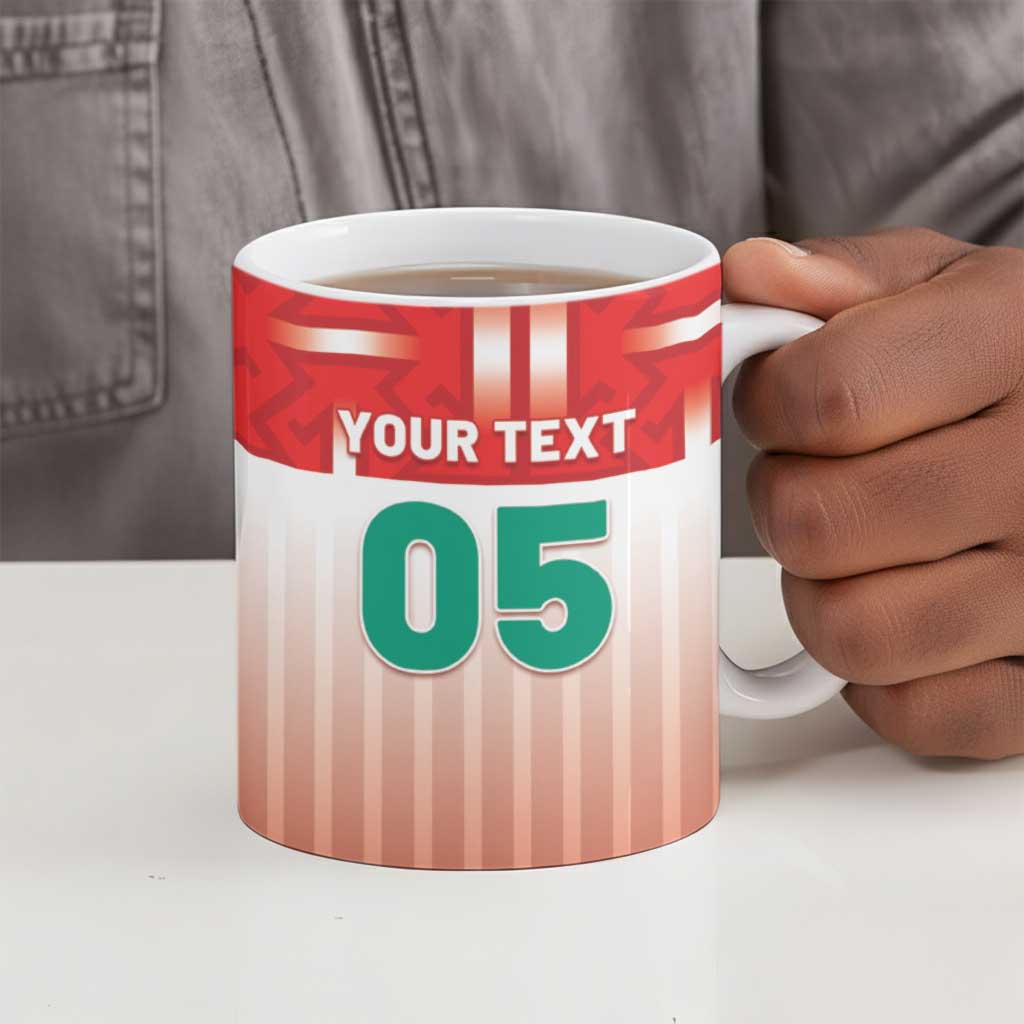 Custom Morocco Football Ceramic Mug 1994 Retro Red Version - African Pride