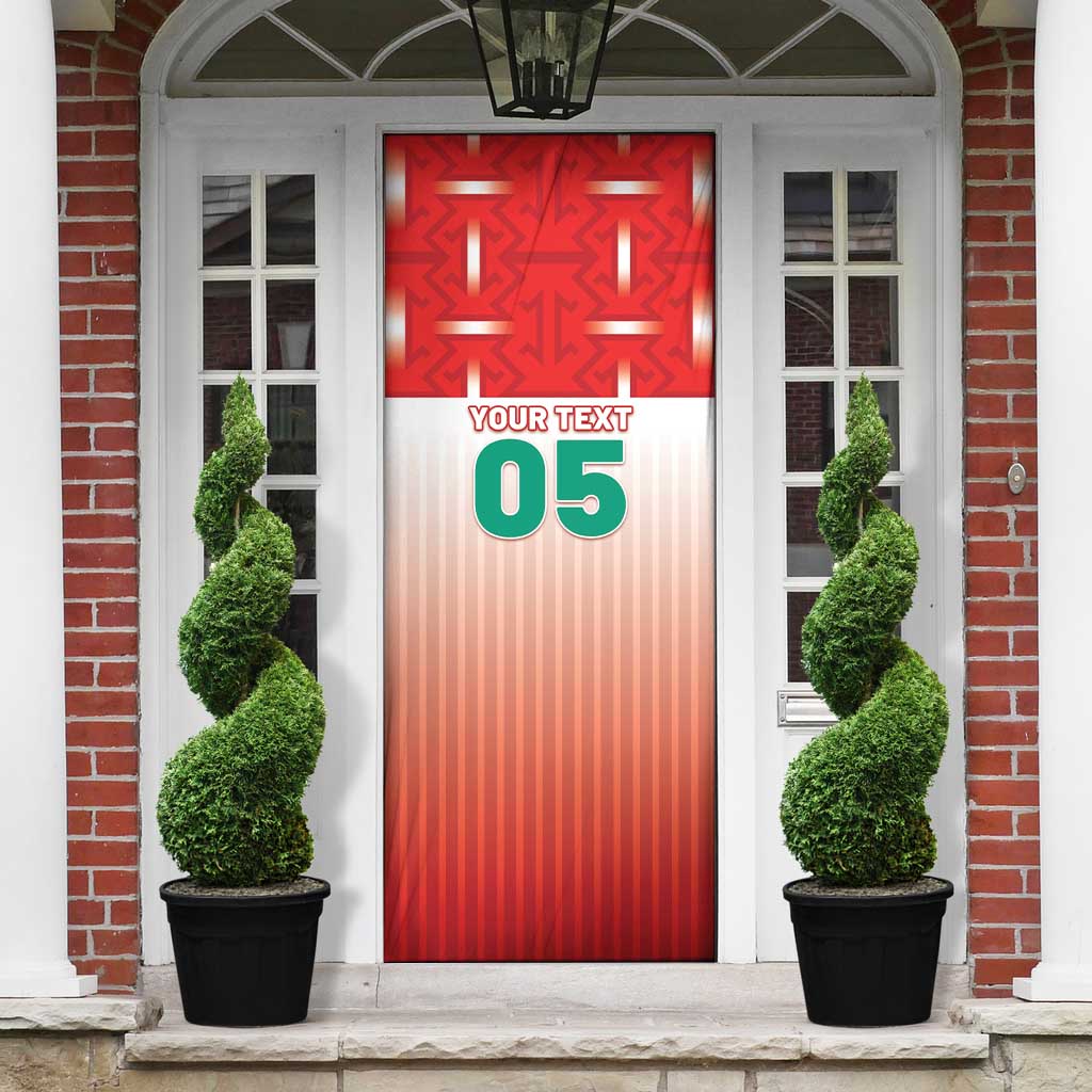 Custom Morocco Football Door Cover 1994 Retro Red Version - African Pride