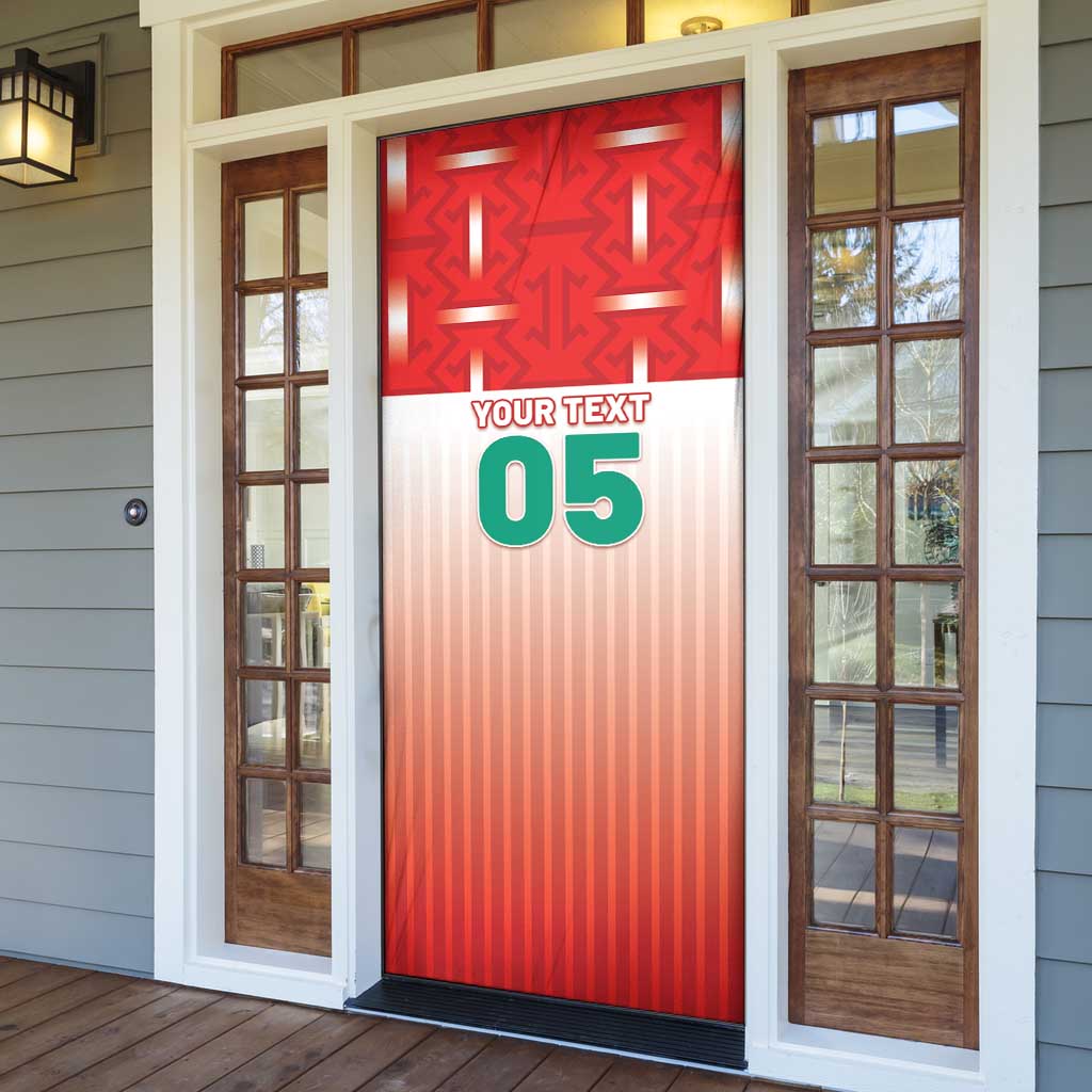 Custom Morocco Football Door Cover 1994 Retro Red Version - African Pride