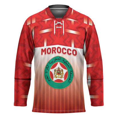 Custom Morocco Football Hockey Jersey 1994 Retro Red Version - African Pride