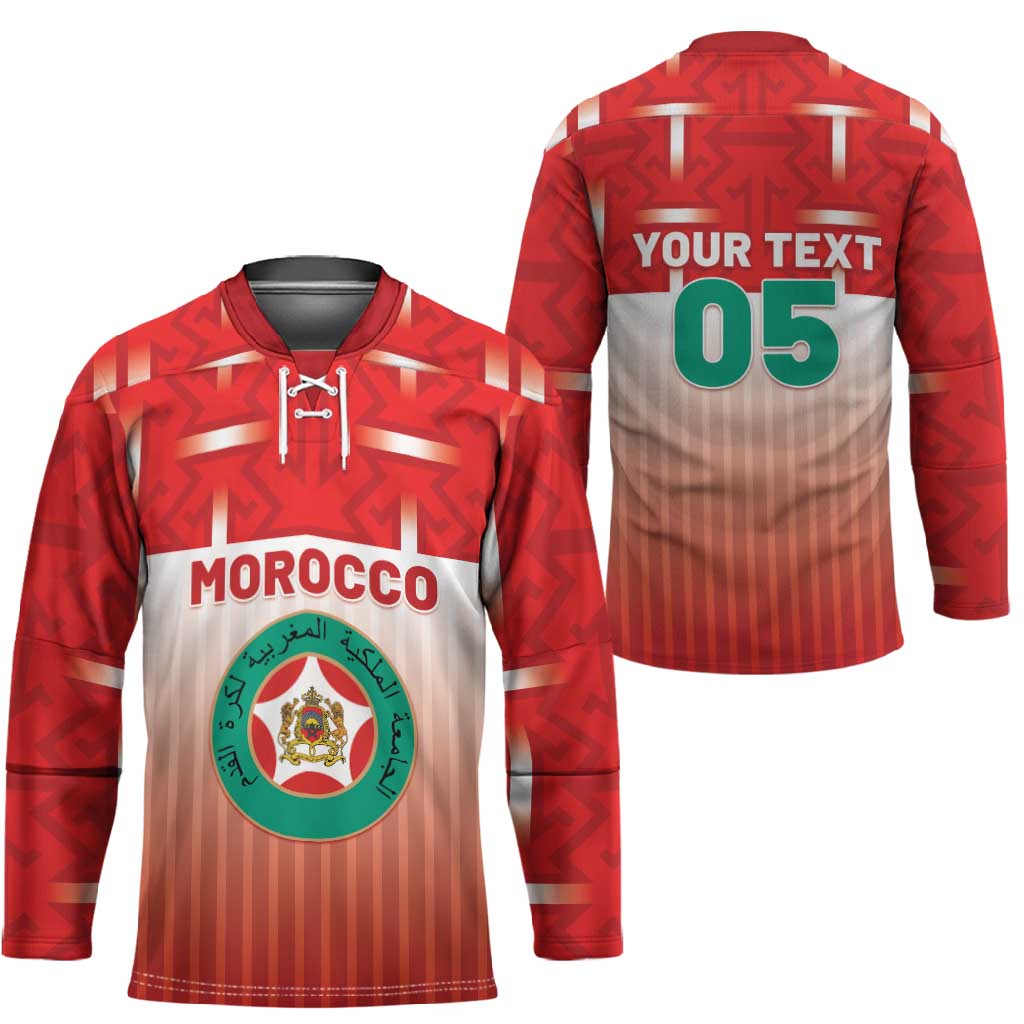 Custom Morocco Football Hockey Jersey 1994 Retro Red Version - African Pride