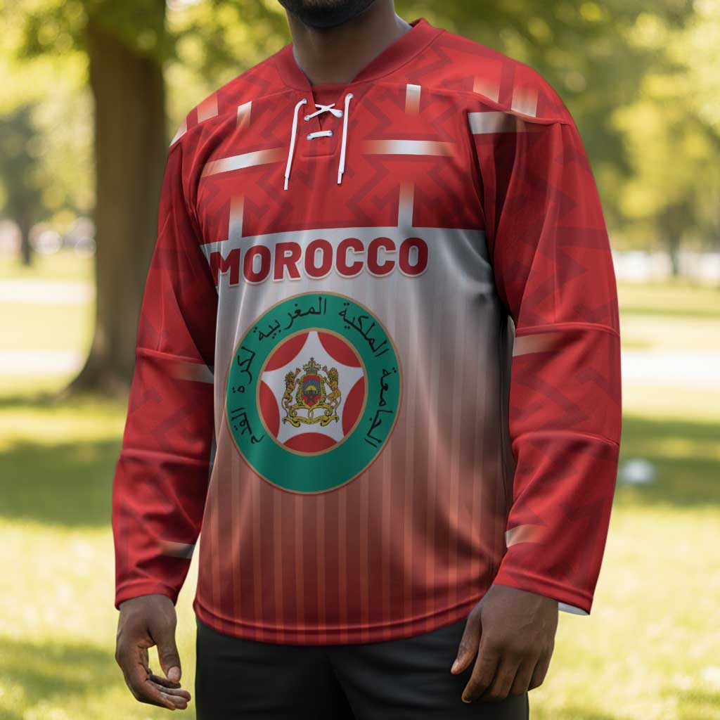 Custom Morocco Football Hockey Jersey 1994 Retro Red Version - African Pride