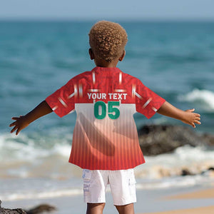 Custom Morocco Football Kid Hawaiian Shirt 1994 Retro Red Version LT05