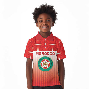 Custom Morocco Football Kid Polo Shirt 1994 Retro Red Version LT05