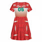 Custom Morocco Football Kid Short Sleeve Dress 1994 Retro Red Version LT05