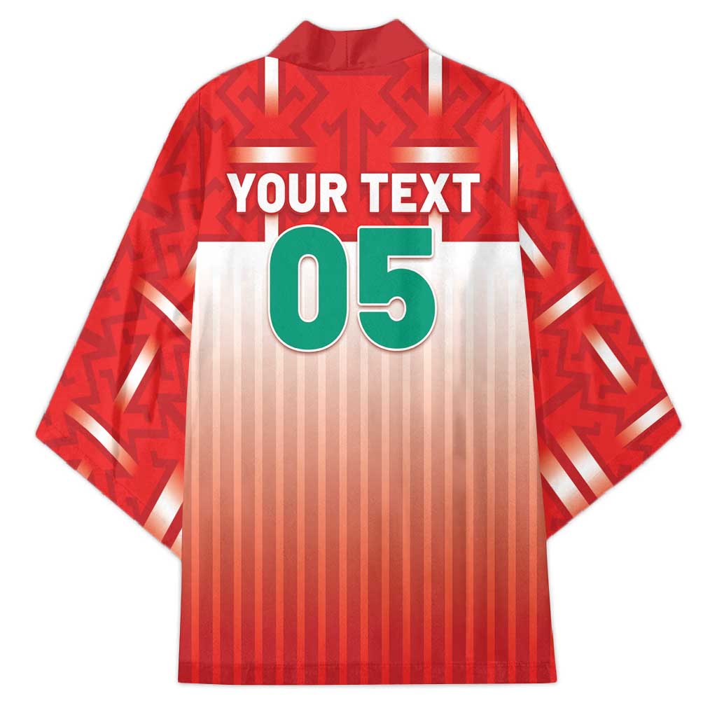 Custom Morocco Football Kimono 1994 Retro Red Version - African Pride