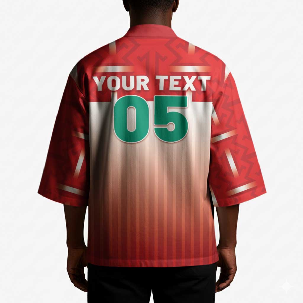Custom Morocco Football Kimono 1994 Retro Red Version - African Pride