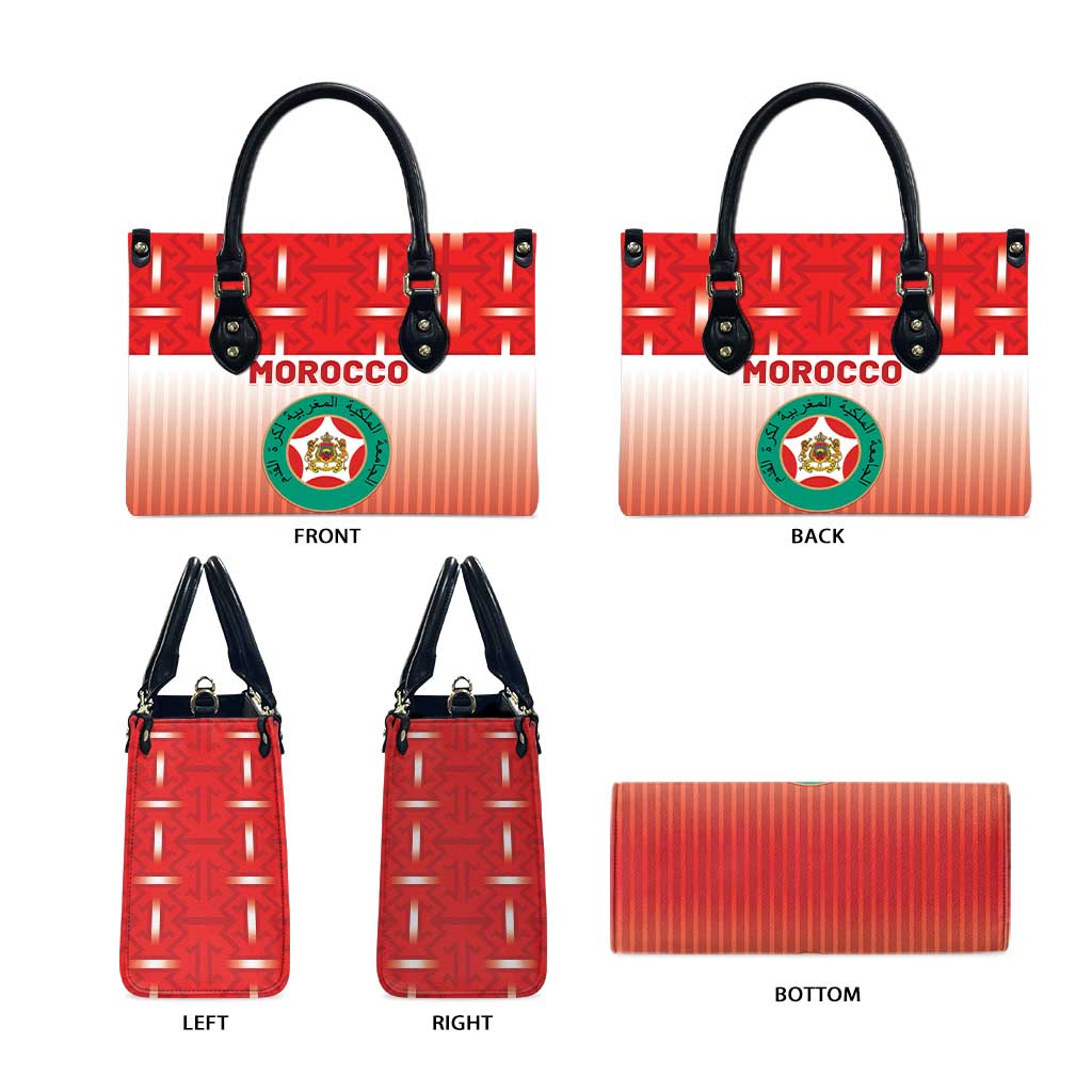 Morocco Football Leather Bag 1994 Retro Red Version - African Pride