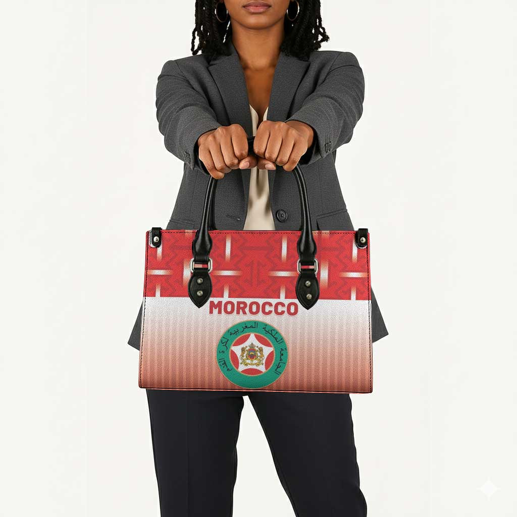 Morocco Football Leather Bag 1994 Retro Red Version - African Pride