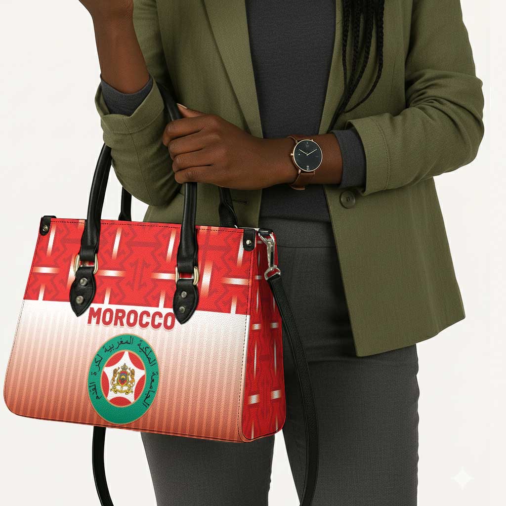 Morocco Football Leather Bag 1994 Retro Red Version - African Pride