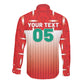 Custom Morocco Football Long Sleeve Button Shirt 1994 Retro Red Version - African Pride