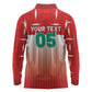 Custom Morocco Football Long Sleeve Polo Shirt 1994 Retro Red Version - African Pride