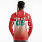 Custom Morocco Football Long Sleeve Polo Shirt 1994 Retro Red Version - African Pride