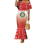 Custom Morocco Football Mermaid Dress 1994 Retro Red Version LT05