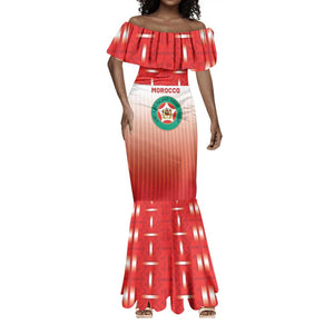 Custom Morocco Football Mermaid Dress 1994 Retro Red Version LT05