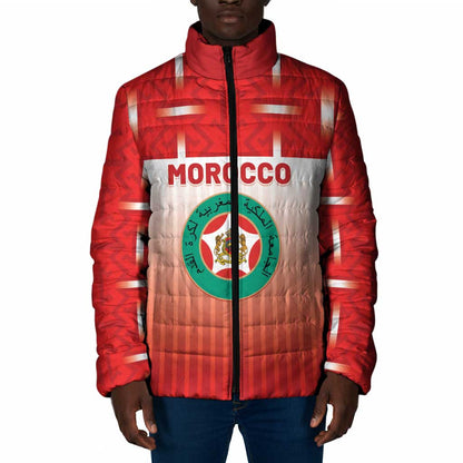 Custom Morocco Football Padded Jacket 1994 Retro Red Version - African Pride