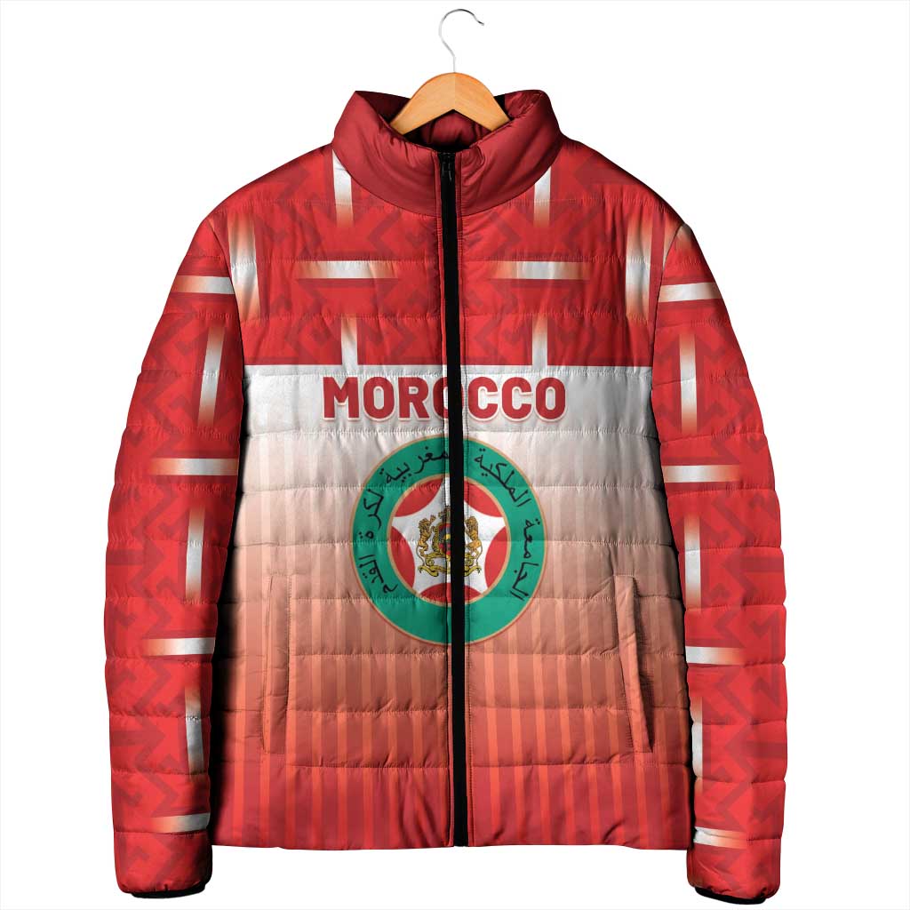 Custom Morocco Football Padded Jacket 1994 Retro Red Version - African Pride