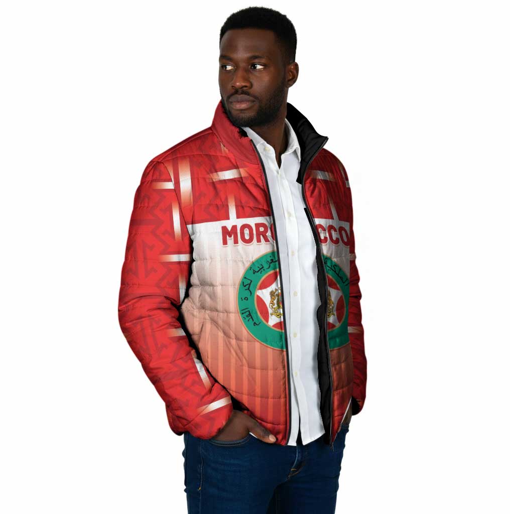 Custom Morocco Football Padded Jacket 1994 Retro Red Version - African Pride