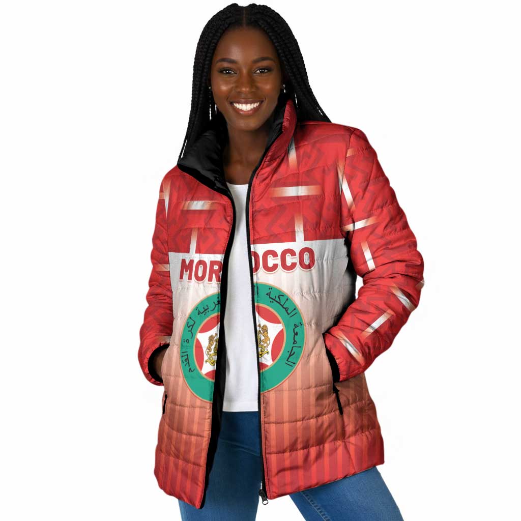 Custom Morocco Football Padded Jacket 1994 Retro Red Version - African Pride