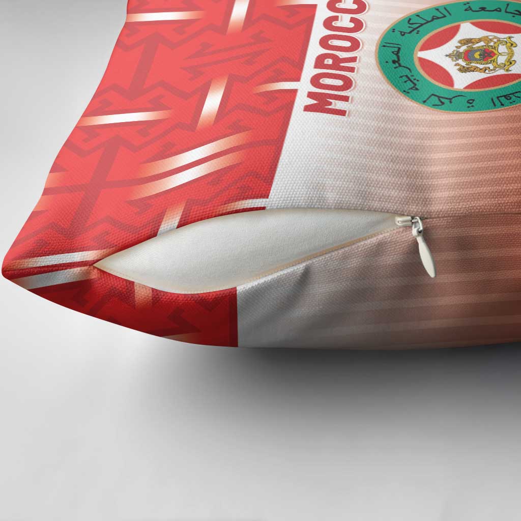 Morocco Football Pillow Cover 1994 Retro Red Version - African Pride