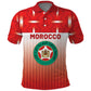 Custom Morocco Football Polo Shirt 1994 Retro Red Version LT05