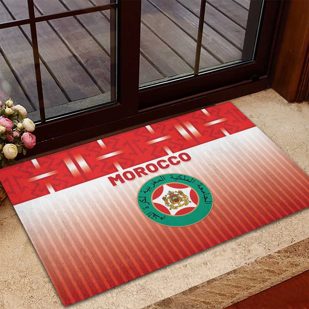 Morocco Football Rubber Doormat 1994 Retro Red Version - African Pride