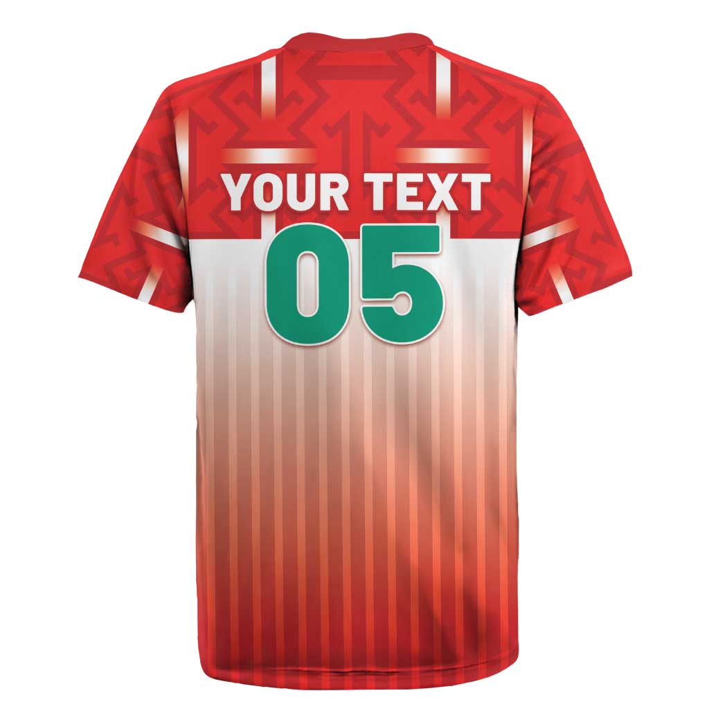 Custom Morocco Football Rugby Jersey 1994 Retro Red Version LT05