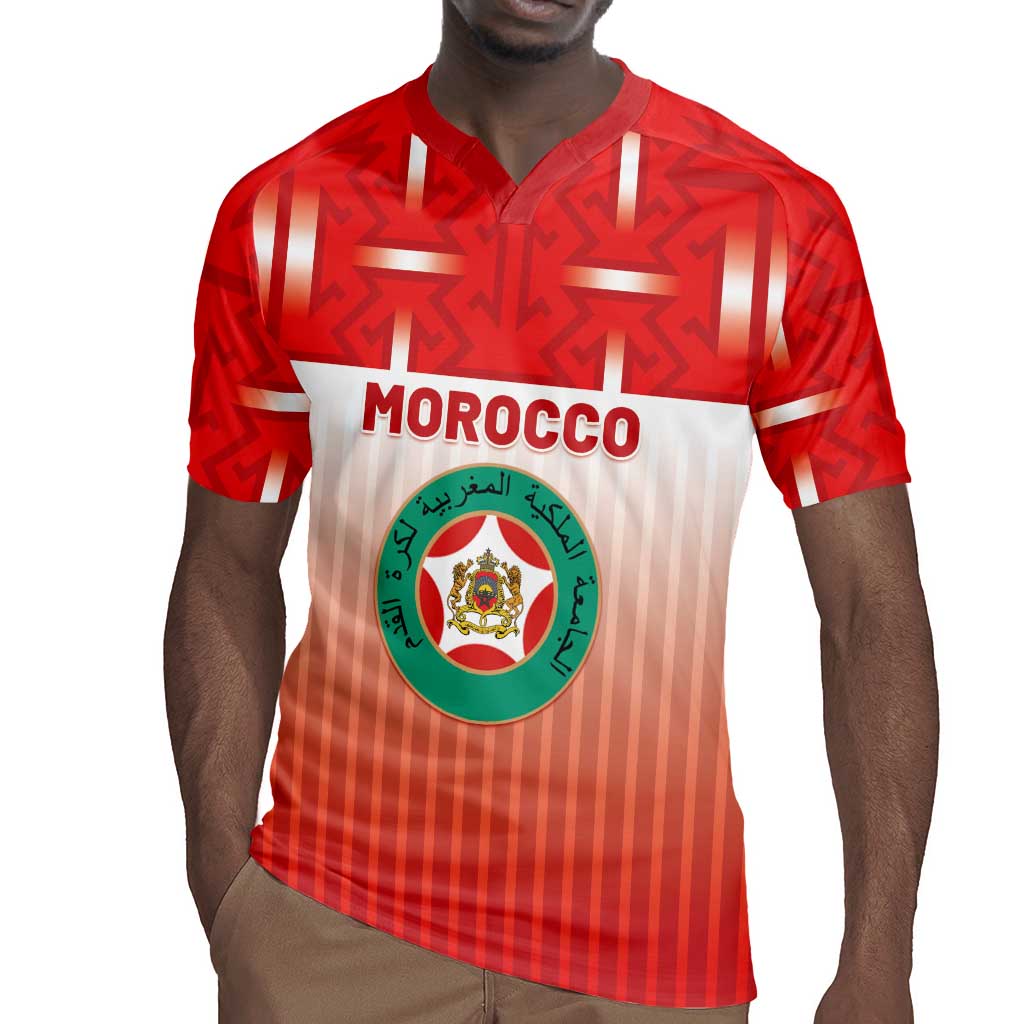 Custom Morocco Football Rugby Jersey 1994 Retro Red Version LT05