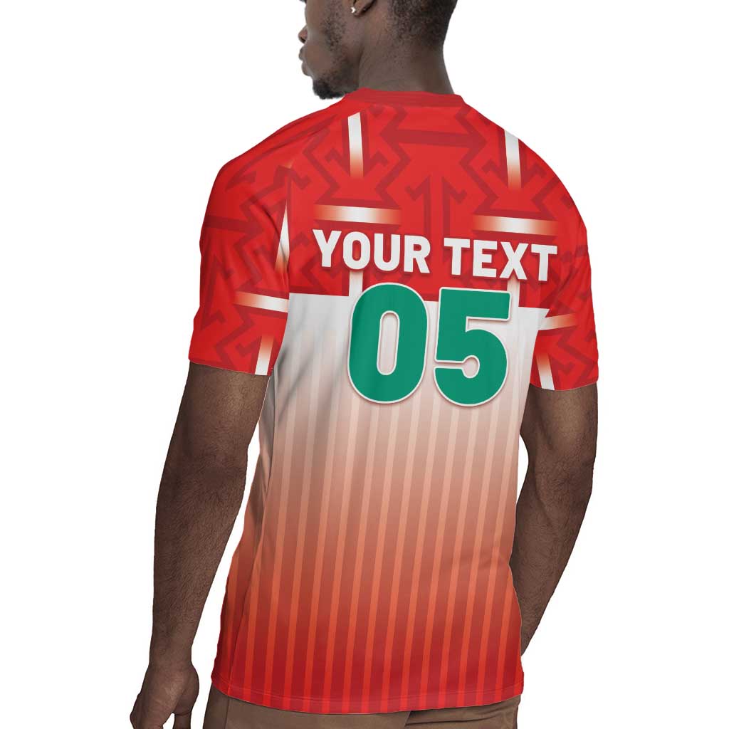 Custom Morocco Football Rugby Jersey 1994 Retro Red Version LT05