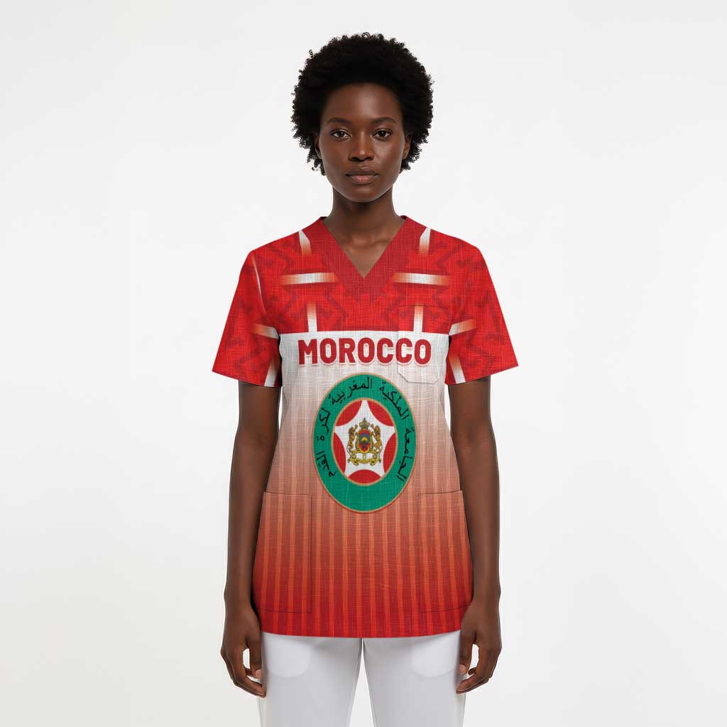 Custom Morocco Football Scrub Top 1994 Retro Red Version - African Pride