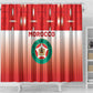 Morocco Football Shower Curtain 1994 Retro Red Version - African Pride