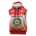 Custom Morocco Football Sleeveless Hoodie 1994 Retro Red Version - African Pride