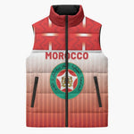 Custom Morocco Football Sleeveless Puffer Jacket 1994 Retro Red Version - African Pride