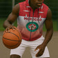 Custom Morocco Football Sleeveless Zip Hoodie 1994 Retro Red Version - African Pride