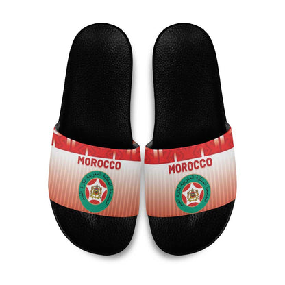 Morocco Football Slide Sandals 1994 Retro Red Version - African Pride