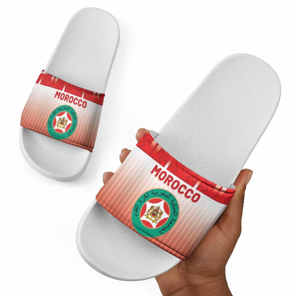 Morocco Football Slide Sandals 1994 Retro Red Version - African Pride