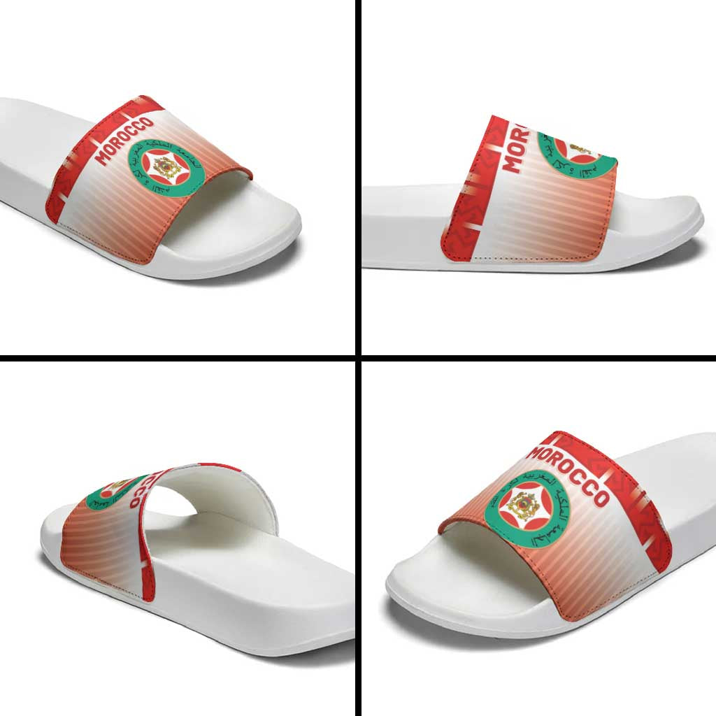 Morocco Football Slide Sandals 1994 Retro Red Version - African Pride