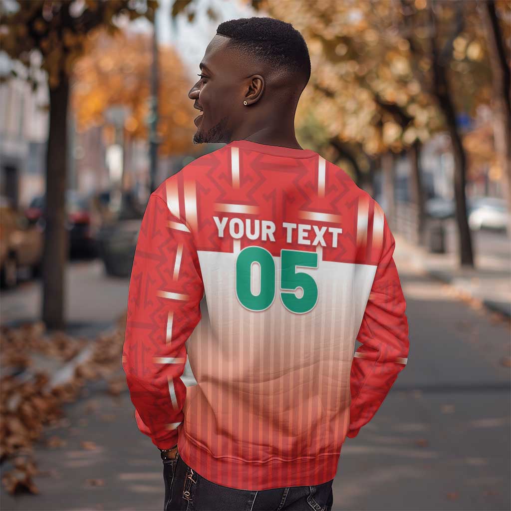 Custom Morocco Football Sweatshirt 1994 Retro Red Version - African Pride