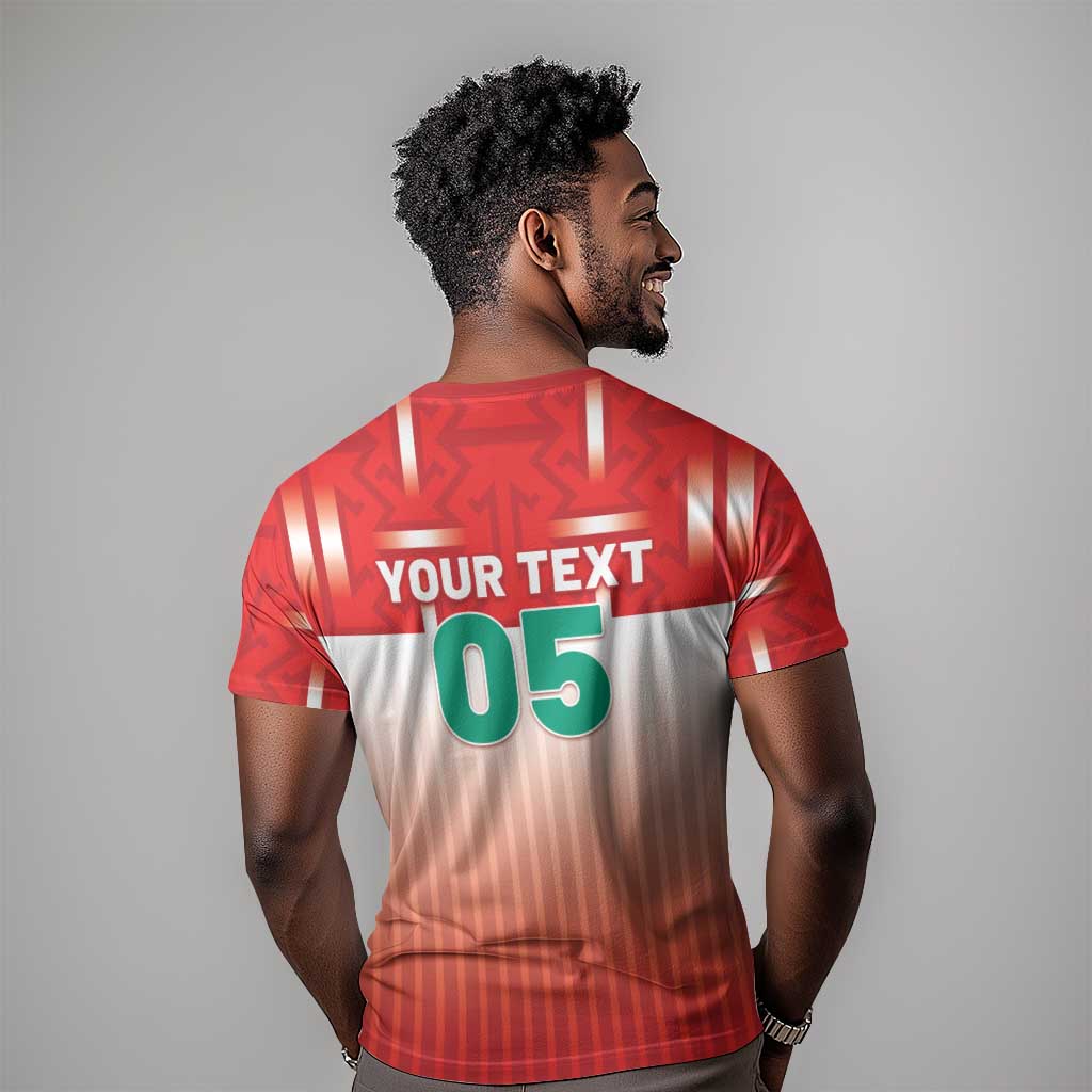 Custom Morocco Football T shirt 1994 Retro Red Version LT05