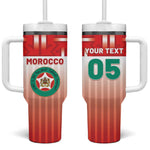Custom Morocco Football Tumbler With Handle 1994 Retro Red Version - African Pride