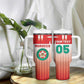 Custom Morocco Football Tumbler With Handle 1994 Retro Red Version - African Pride