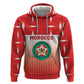 Custom Morocco Football Zip Hoodie 1994 Retro Red Version - African Pride