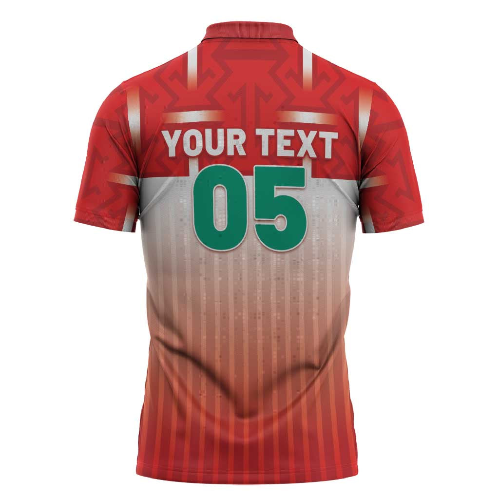 Custom Morocco Football Zipper Polo Shirt 1994 Retro Red Version - African Pride