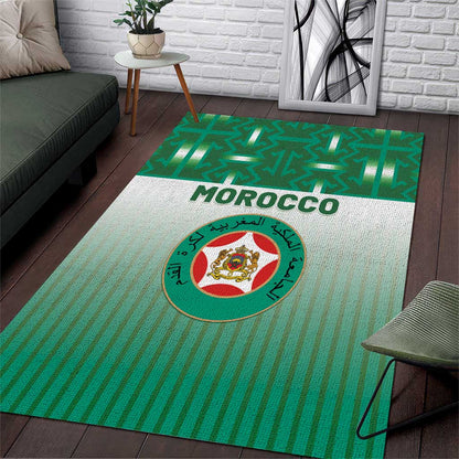 Morocco Football Area Rug 1994 Retro Green Version - African Pride